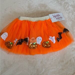 Orange Halloween Skort for Kids